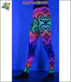 Rainbow fractal leggings