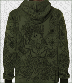 Persephone hooded vest dark olive