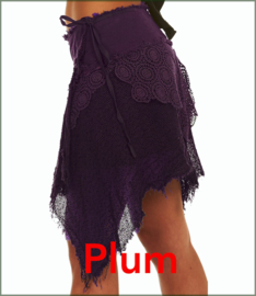 Cyber Punk wrap-skirt plum