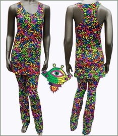 Juicy fruit weed Y-back tunic UV