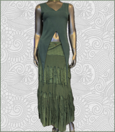 Long Wrap Skirt green