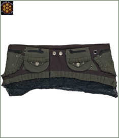 FOL 6 pockets waist wrap canvas brown/green