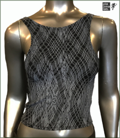 Net Crop Top Black