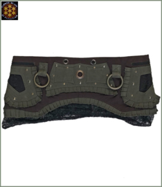 FOL 6 pockets waist wrap canvas brown/green