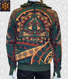 Flower of Life Hoodie green