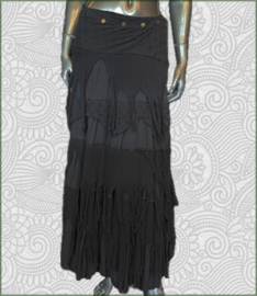 Long Wrap Skirt black