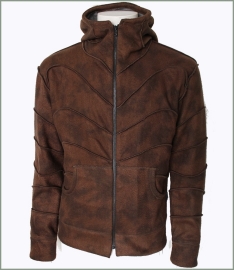 Panel jacket brown tie dye