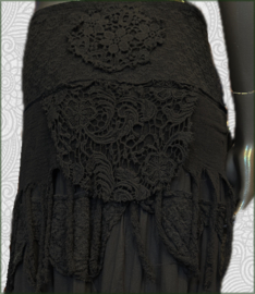 Long Wrap Skirt black