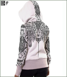 Teardrop hood vest white