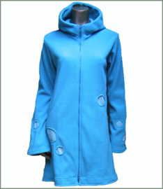 Long fleece jacket sky blue