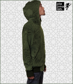 Persephone hooded vest dark olive