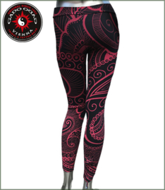 Leggings Mehndi black/maroon