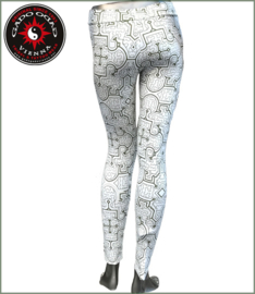 Leggings bamboo/ henna green shipibo