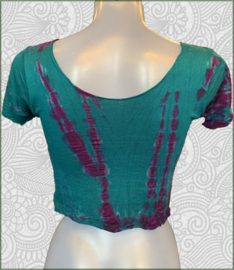 Crop Top tye-dye turqoise