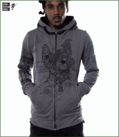 Samurai hood vest Grey