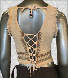 Crop top block print