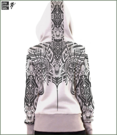 Teardrop hood vest white