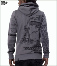 Samurai hood vest Grey