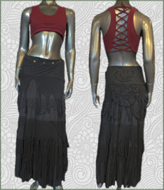 Long Wrap Skirt black