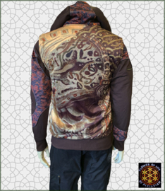 Flower of Life jacket brown