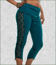 Lace Capri leggings petrol
