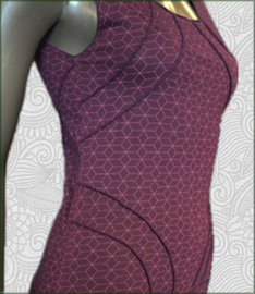 Tunic Symetric aubergine