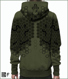 Sanada hood vest Olive