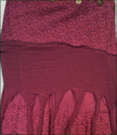 Long Wrap Skirt red