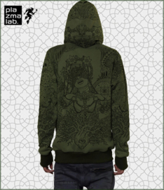 Persephone hooded vest dark olive