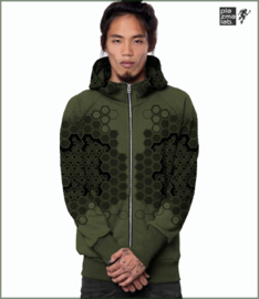 Sanada hood vest Olive