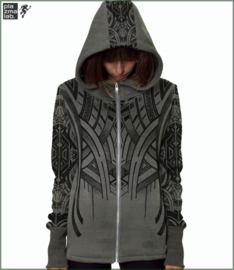 Teardrop hood vest grey hydron