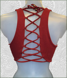 Crop top lace red