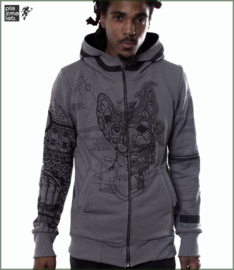 Samurai hood vest Grey