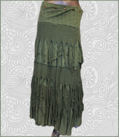 Long Wrap Skirt green