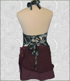 Asymetric top black tyedye