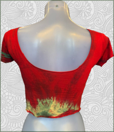 Crop Top tye-dye red
