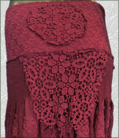 Long Wrap Skirt red