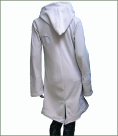 Long fleece jacket creamy white