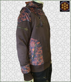 Flower of Life jacket brown