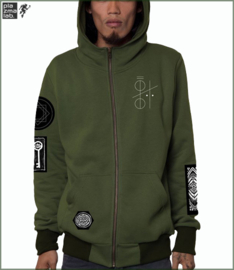 Jagernaut hood vest Olive