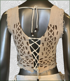 Crop top block print