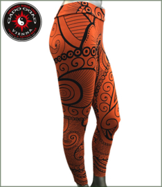 Leggings Mehndi rusty orange/black