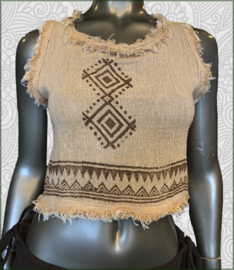 Crop top block print