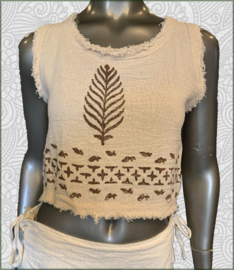 Crop top block print