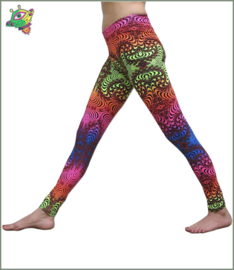 Rainbow fractal leggings