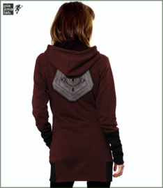 Infinity hood vest long bordeaux