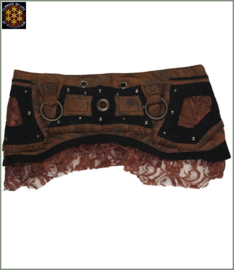 FOL 6 pockets waist wrap black/brown