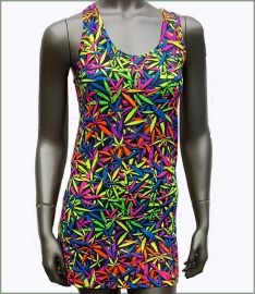 Juicy fruit weed Y-back tunic UV