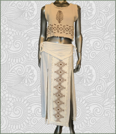 Crop top block print