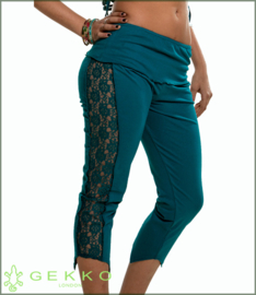 Lace Capri leggings petrol